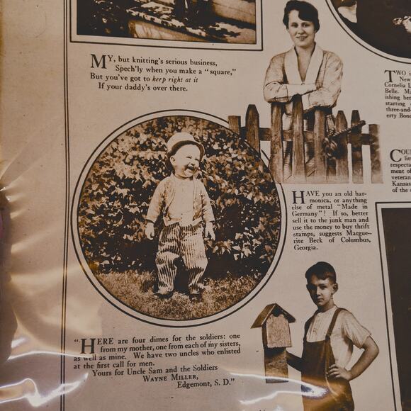 1918 "None Too Young - None Too Old" Original WWI‎ Sepia Tone Photo Article Page - Picture 8 of 16